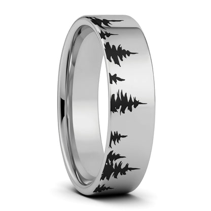 Treeline Tungsten Men's Wedding Band