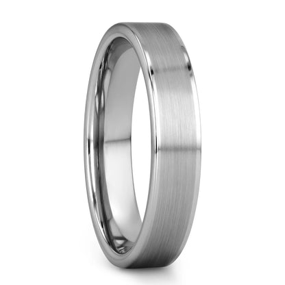 Tungsten Women's Wedding Band with Brushed Center