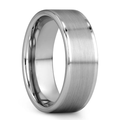 Tungsten Women's Wedding Band with Brushed Center