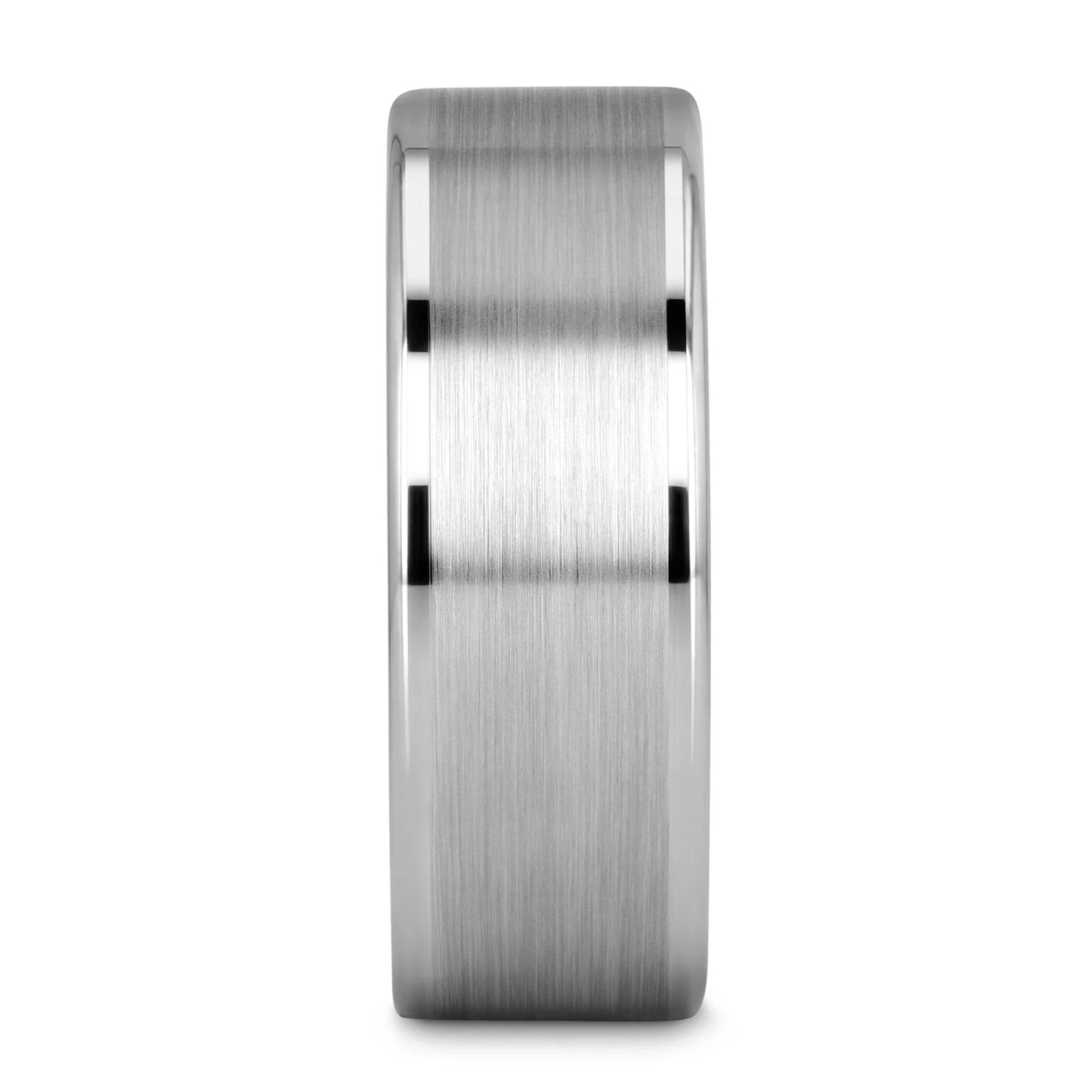 Tungsten Women's Wedding Band with Brushed Center