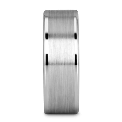 Tungsten Women's Wedding Band with Brushed Center