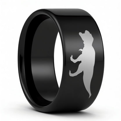Tyrannosaurus Rex Dinosaur Tungsten Men's Wedding Band