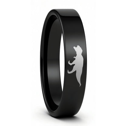 Tyrannosaurus Rex Dinosaur Tungsten Men's Wedding Band