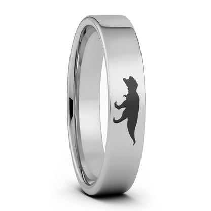 Tyrannosaurus Rex Dinosaur Tungsten Men's Wedding Band