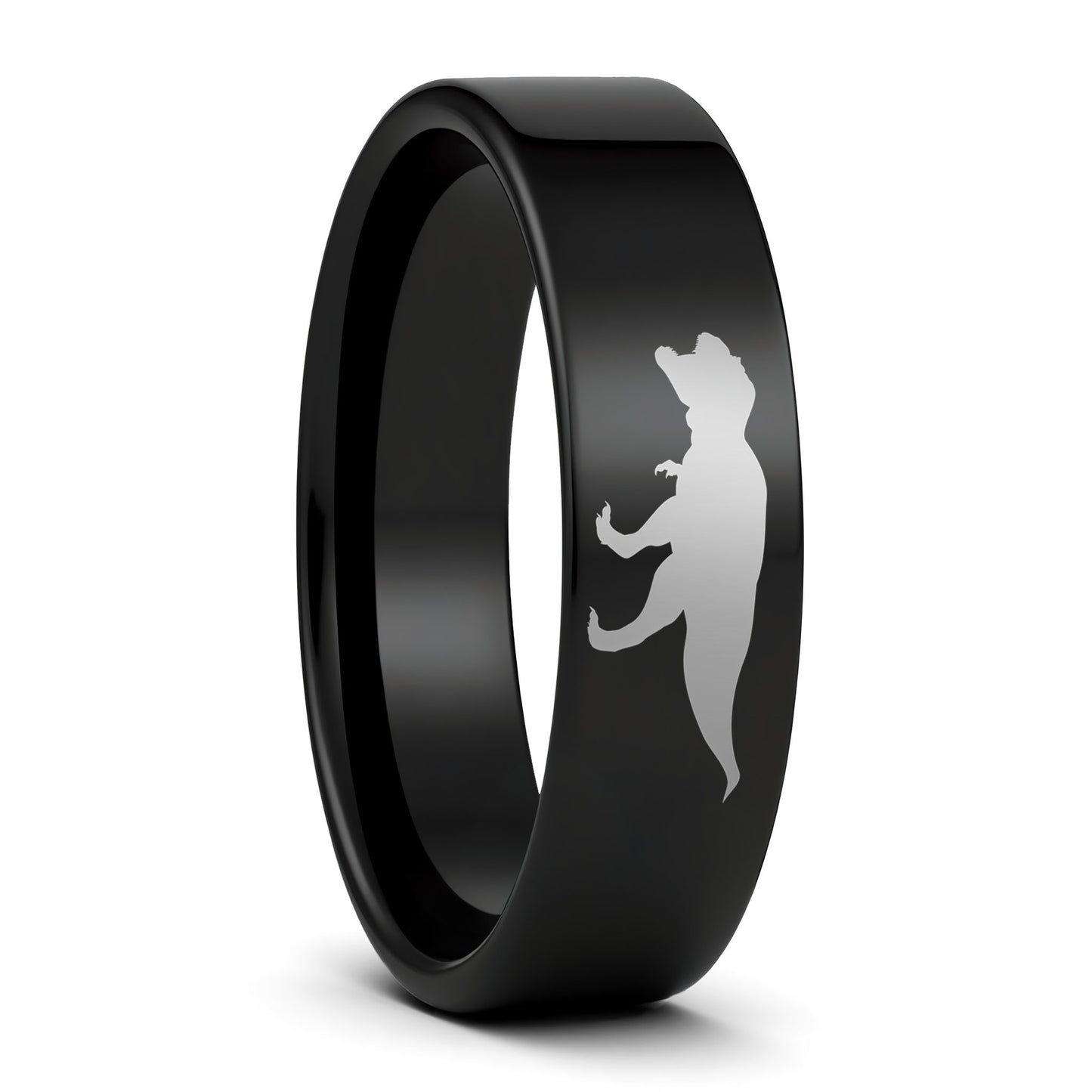 Tyrannosaurus Rex Dinosaur Tungsten Men's Wedding Band