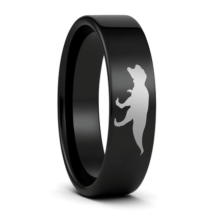 Tyrannosaurus Rex Dinosaur Tungsten Men's Wedding Band