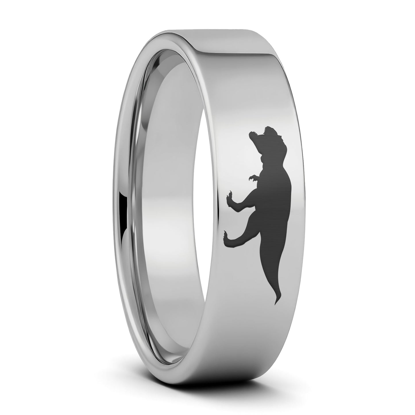 Tyrannosaurus Rex Dinosaur Tungsten Men's Wedding Band