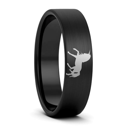 Unicorn Brushed Tungsten Men's Wedding Band