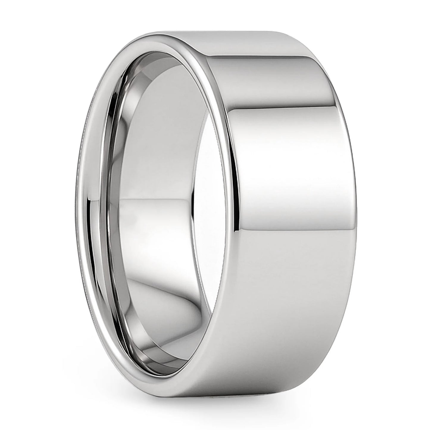 Flat White Tungsten Wedding Band