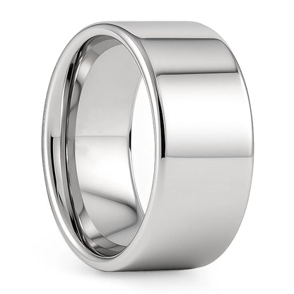 Flat White Tungsten Wedding Band
