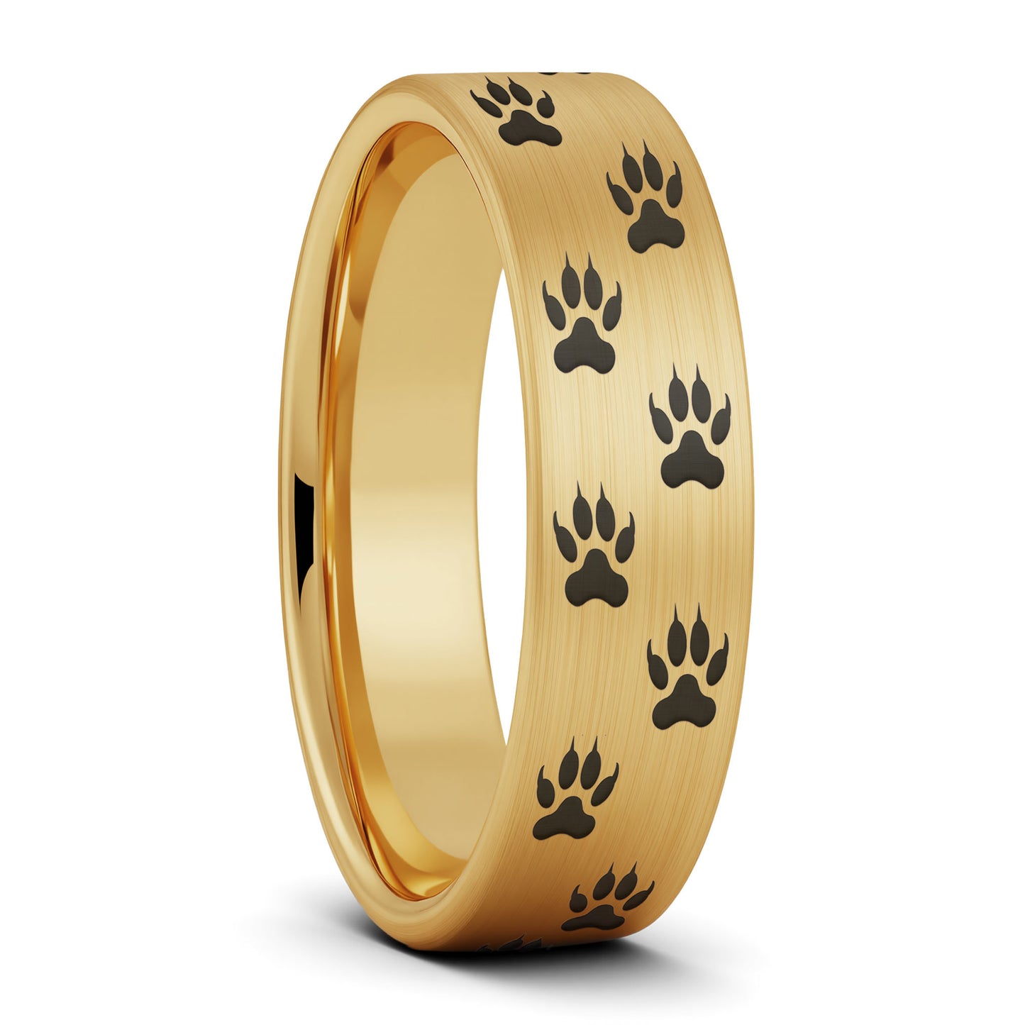 Wolf Tracks Brushed Tungsten Men's Wedding Band