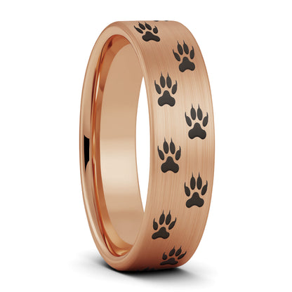 Wolf Tracks Brushed Tungsten Men's Wedding Band
