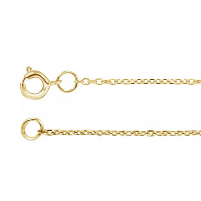 14k Yellow Gold Cremation Ashes Holder Bar Necklace