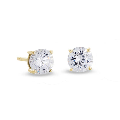 Prong Set Round Simulated Diamond Earrings