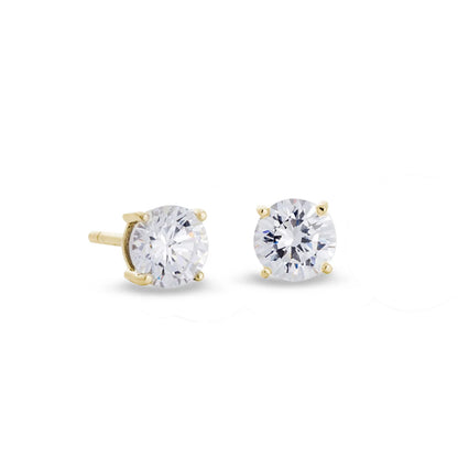 Prong Set Round Simulated Diamond Earrings