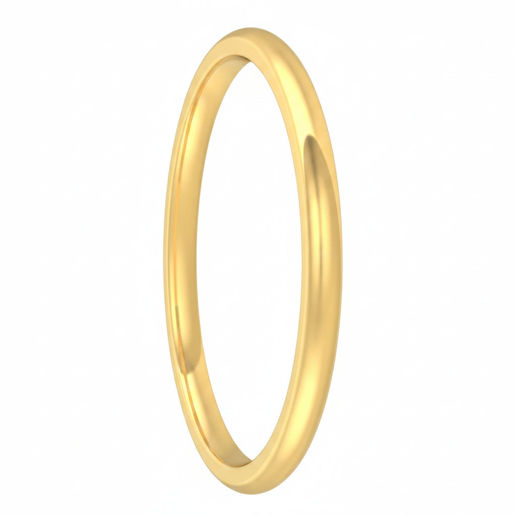 Yellow Gold Tungsten Women's Extra-Thin Stackable Wedding Band