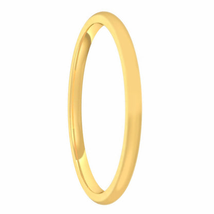 Yellow Gold Tungsten Women's Extra-Thin Stackable Wedding Band