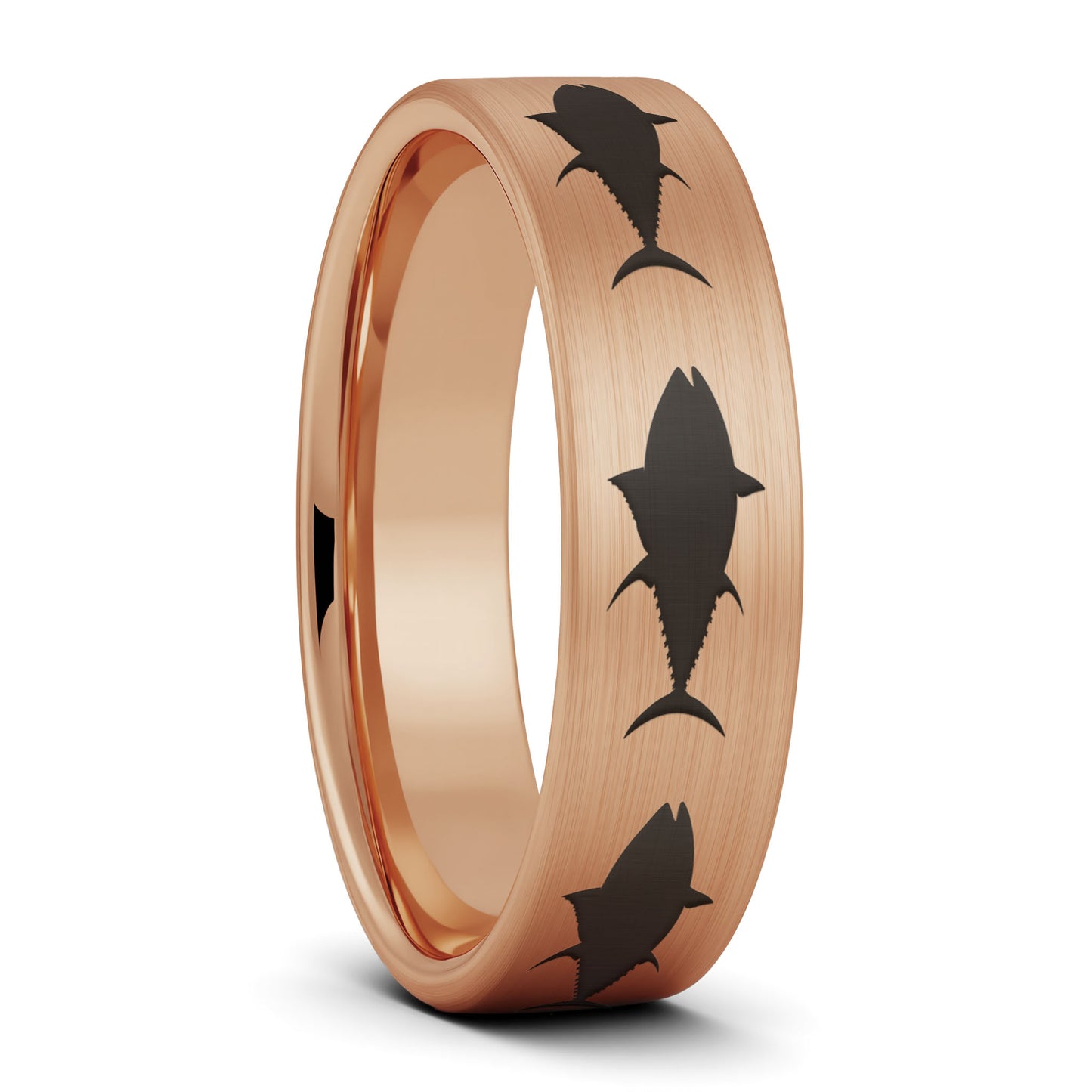 Yellowfin Tuna Fish Tungsten Men's Wedding Band