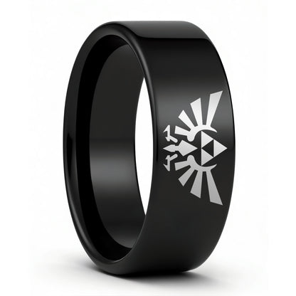 Alliance pour homme en tungstène noir Legend of Zelda