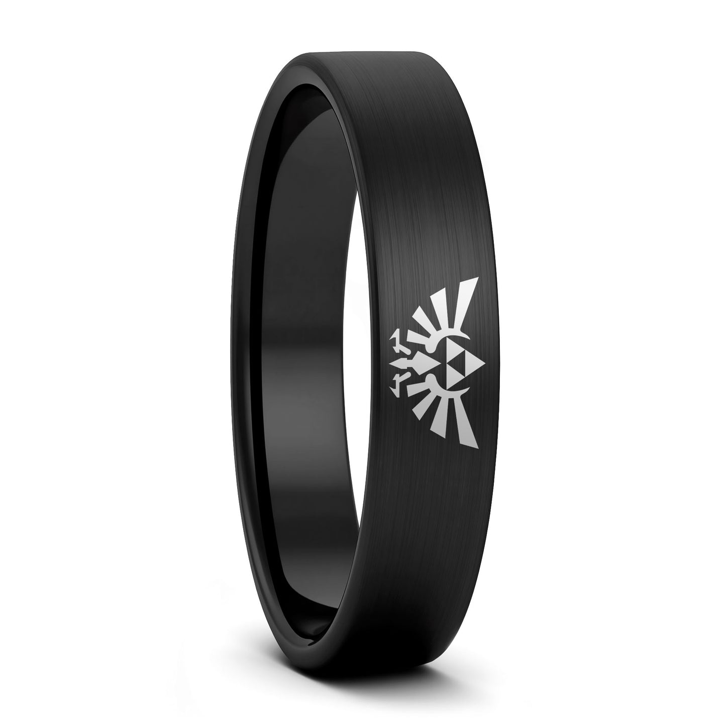 Alliance pour homme en tungstène noir Legend of Zelda