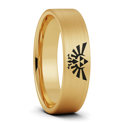 Alliance pour homme en tungstène noir Legend of Zelda
