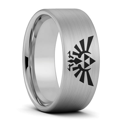 Legend of Zelda Triforce Tungsten Men's Wedding Band