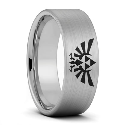 Alliance pour homme en tungstène noir Legend of Zelda