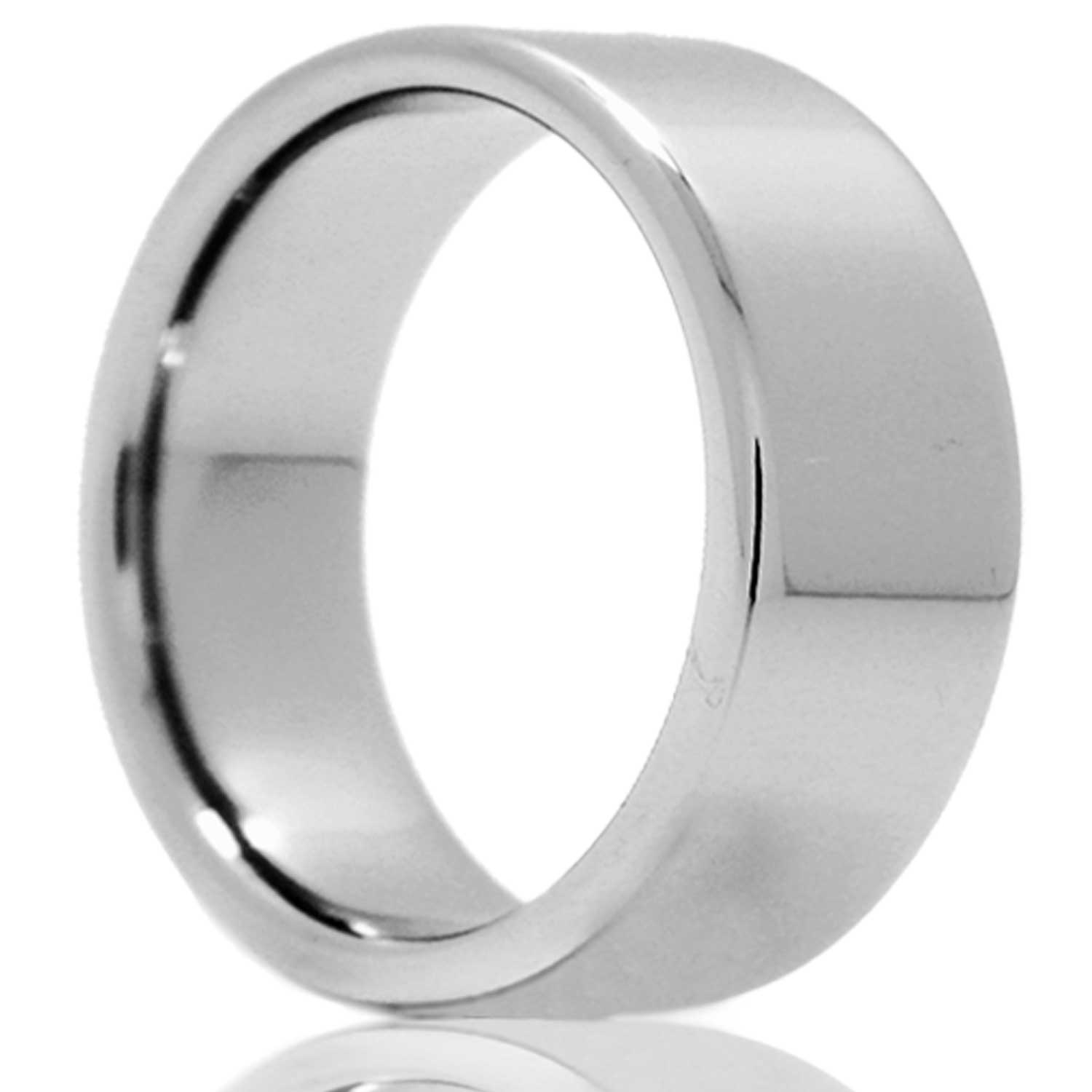 A classic cobalt wedding band displayed on a neutral white background.