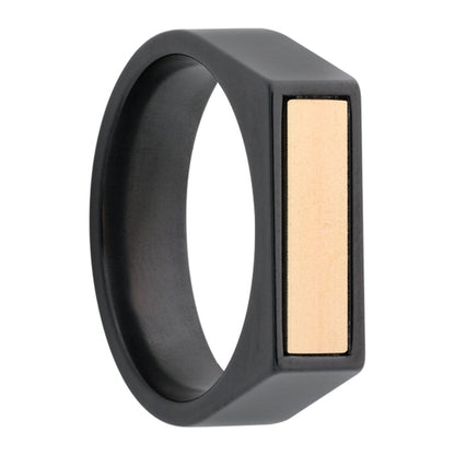 14k Yellow Gold Zirconium Signet Ring