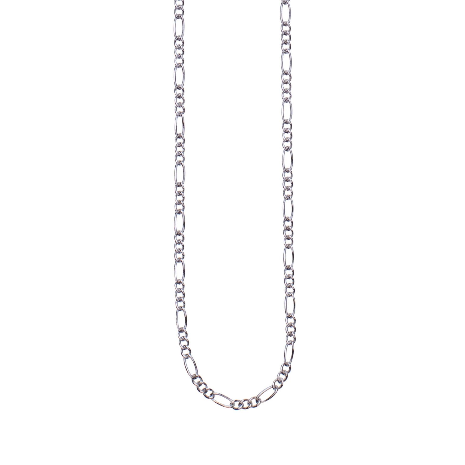 A 16" 1mm figaro chain displayed on a neutral white background.