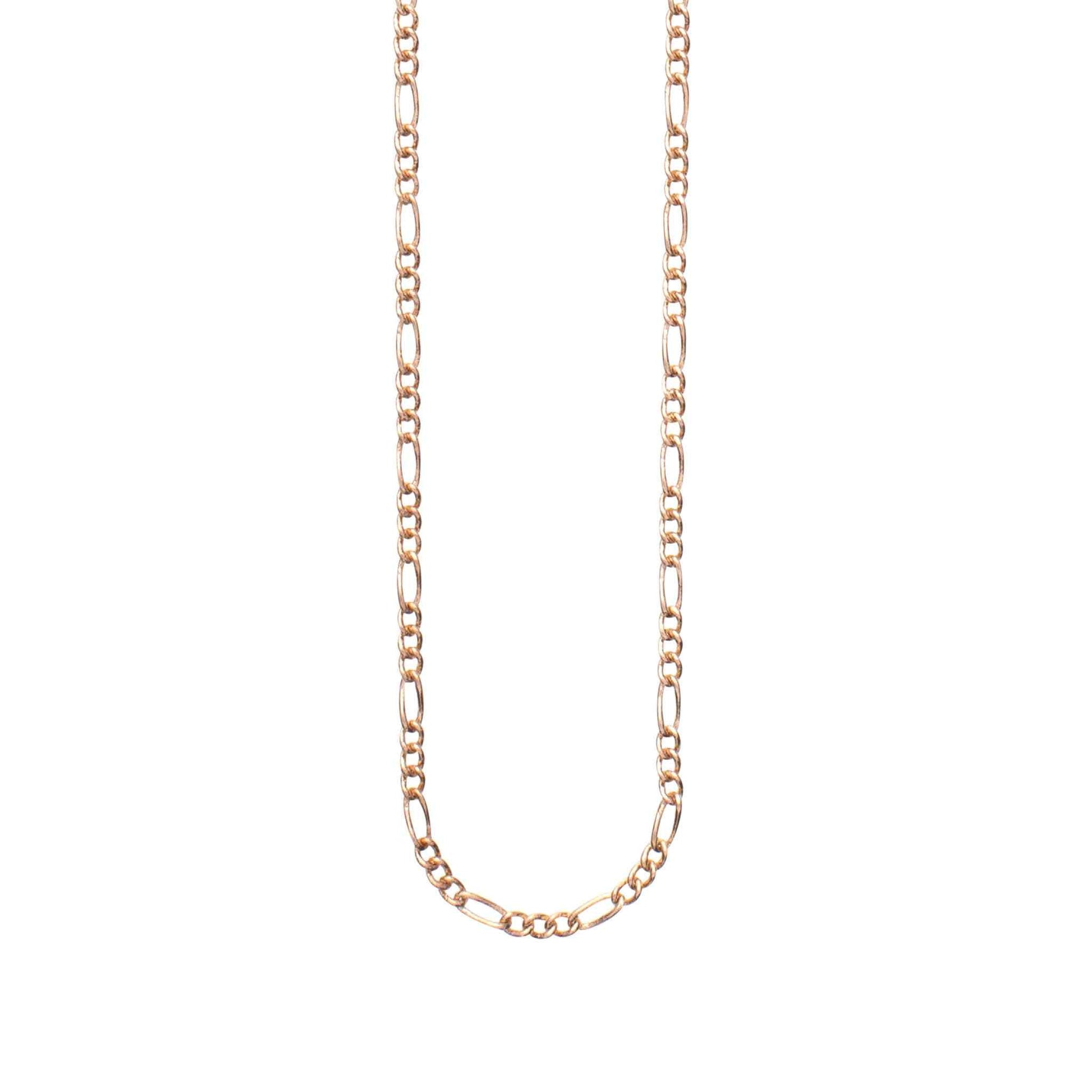 A 16" 1mm figaro chain displayed on a neutral white background.
