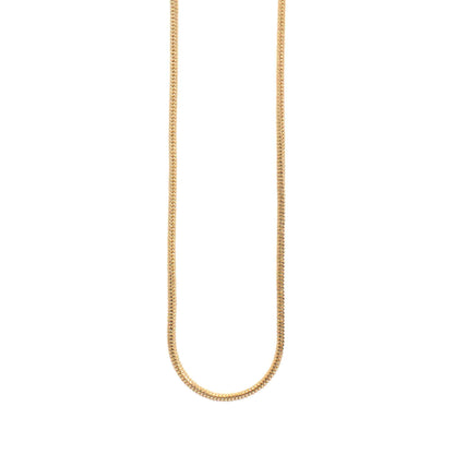 A 16" 1mm snake chain displayed on a neutral white background.