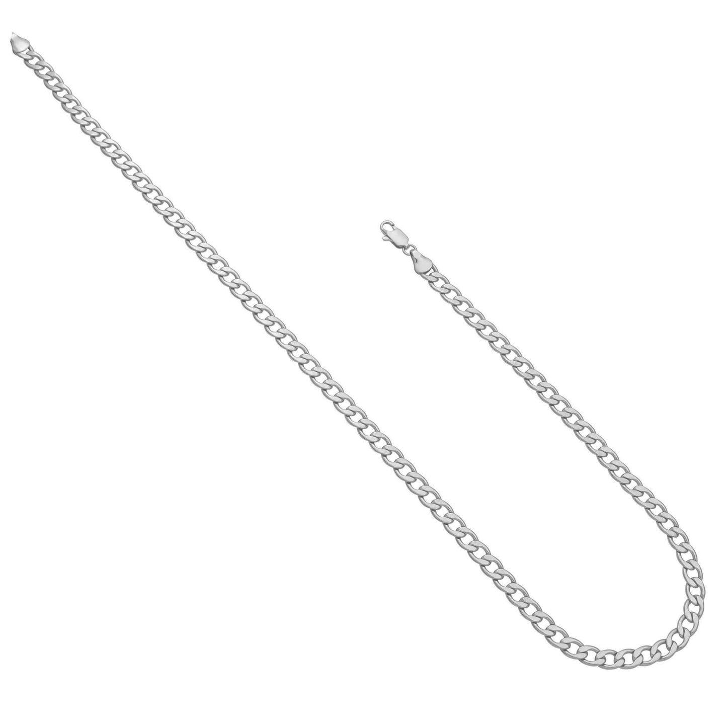A 18" 5.5mm smooth curb chain displayed on a neutral white background.
