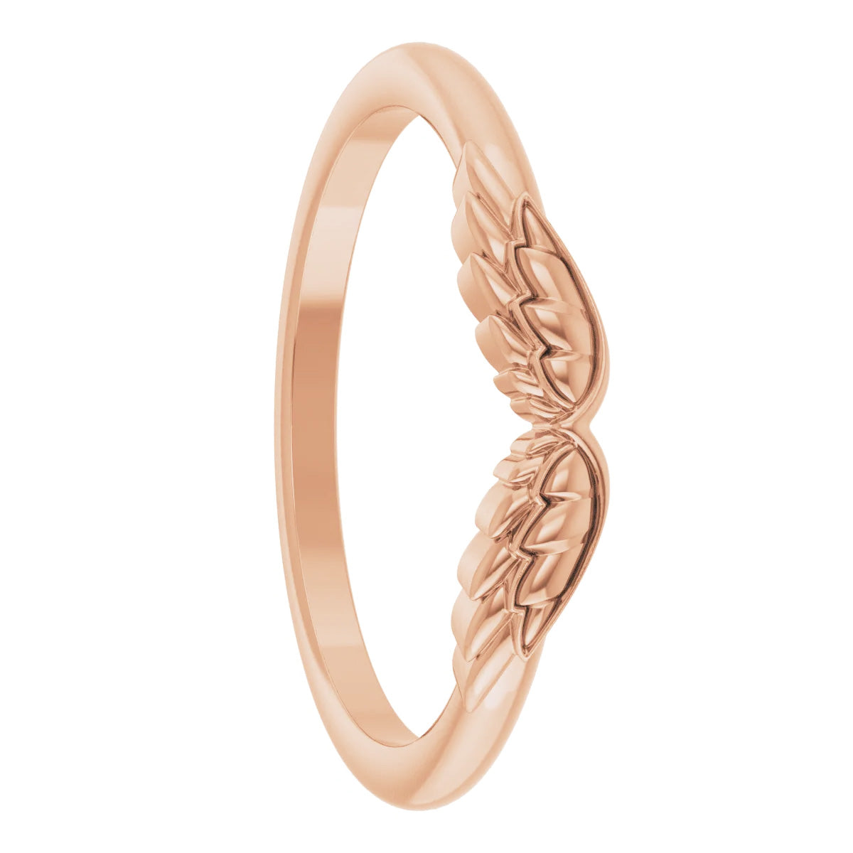 Angel Wings Stackable 14k Gold Women's Ring