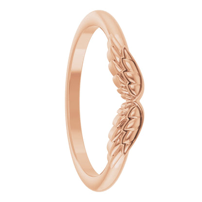 Angel Wings Stackable 14k Gold Women's Ring