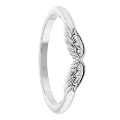 Angel Wings Stackable 14k Gold Women's Ring