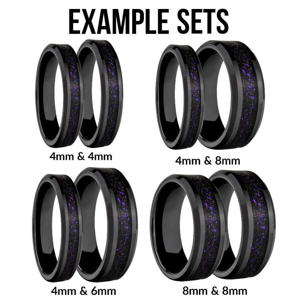 Inlay Set Rings Galaxy Inlay Couple's Matching Ring Set | Vansweden Jewelers