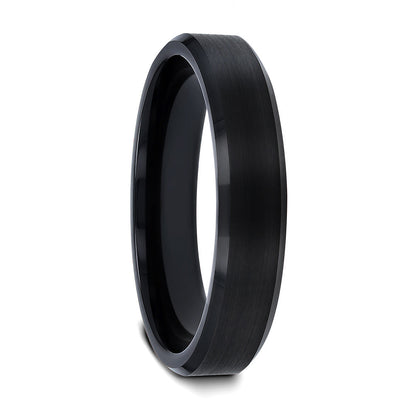 Black Tungsten Brushed Women's Wedding Band