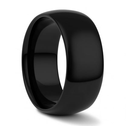 Black Tungsten Domed Men's Wedding Band