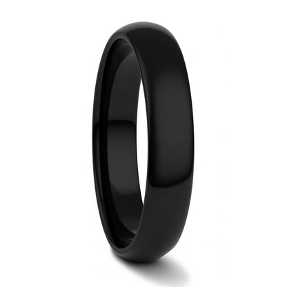 Black Tungsten Domed Men's Wedding Band