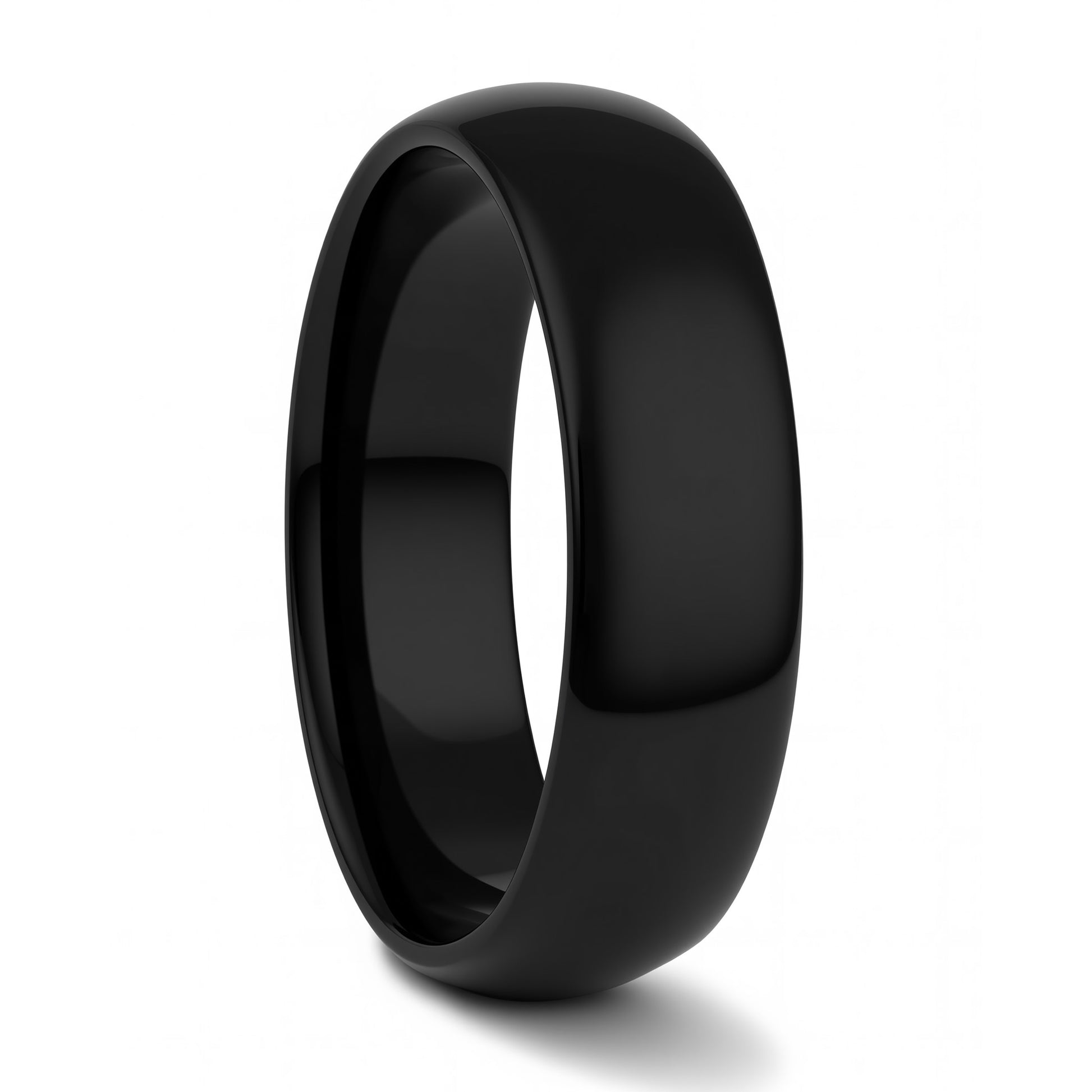 Black Tungsten Domed Men's Wedding Band