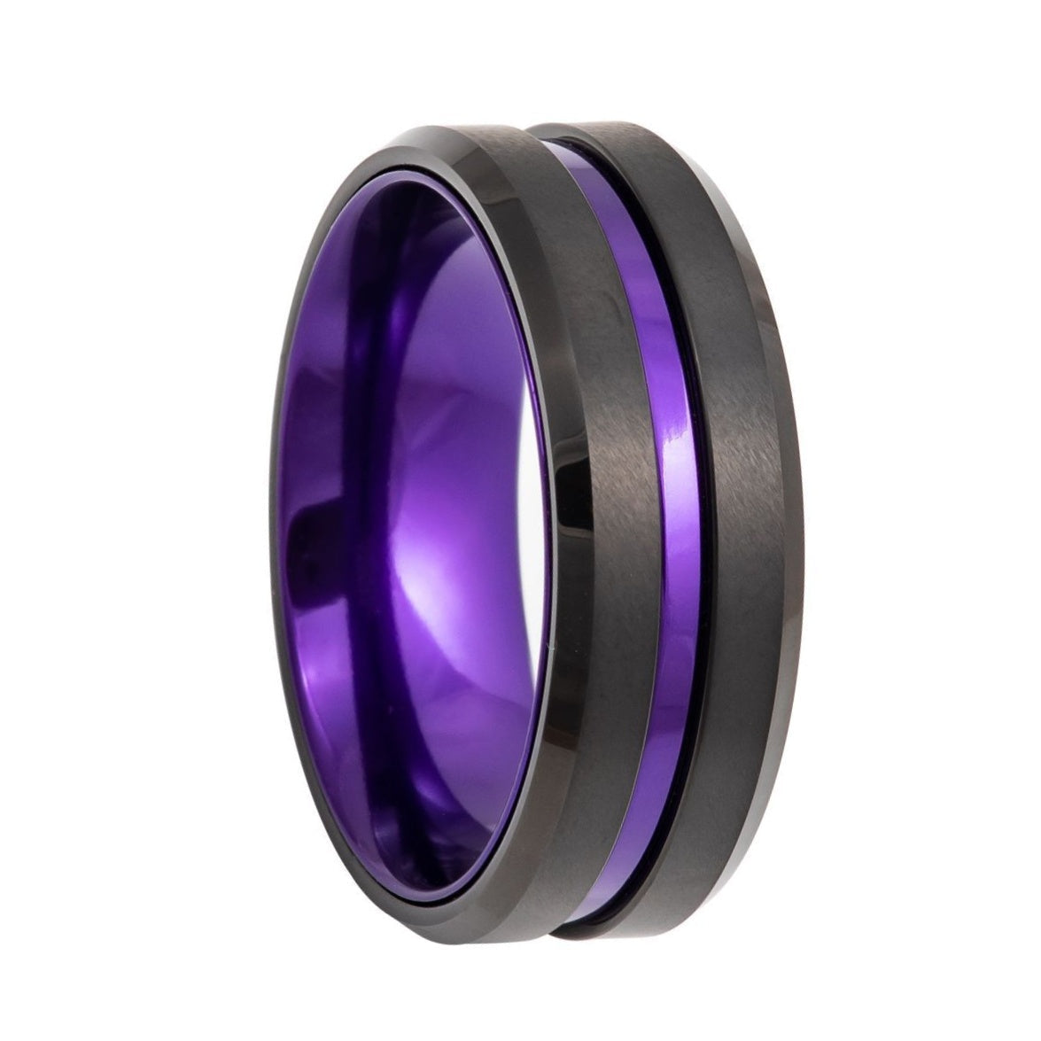 Men´s ring amethyst stone purple