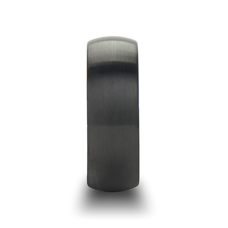 Matte Brushed Black Tungsten Men's Wedding Band