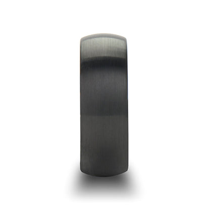 Matte Brushed Black Tungsten Men's Wedding Band