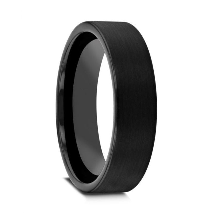 Matte Black Tungsten Wedding Band