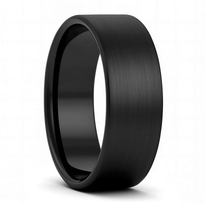 Matte Black Tungsten Wedding Band