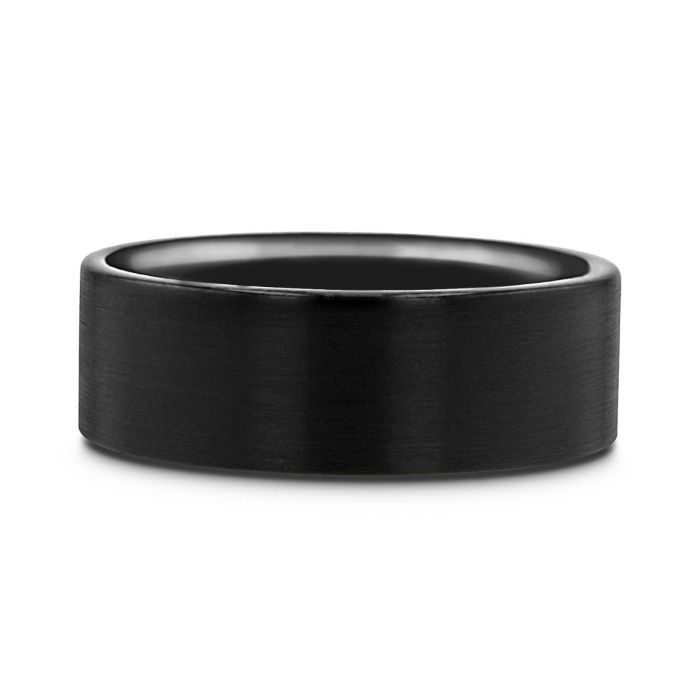 Matte Black Tungsten Wedding Band
