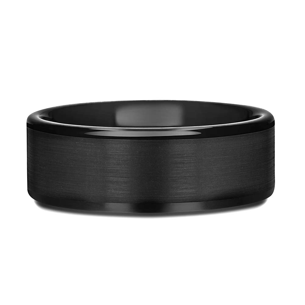 Brushed Black Tungsten Men's Wedding Band