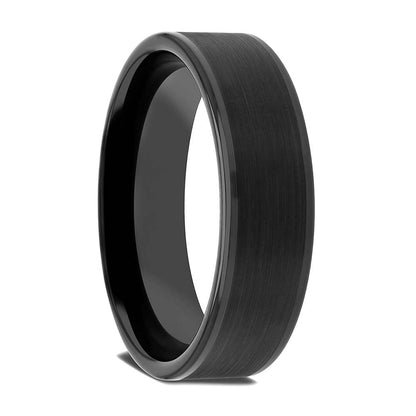 Brushed Black Tungsten Men's Wedding Band