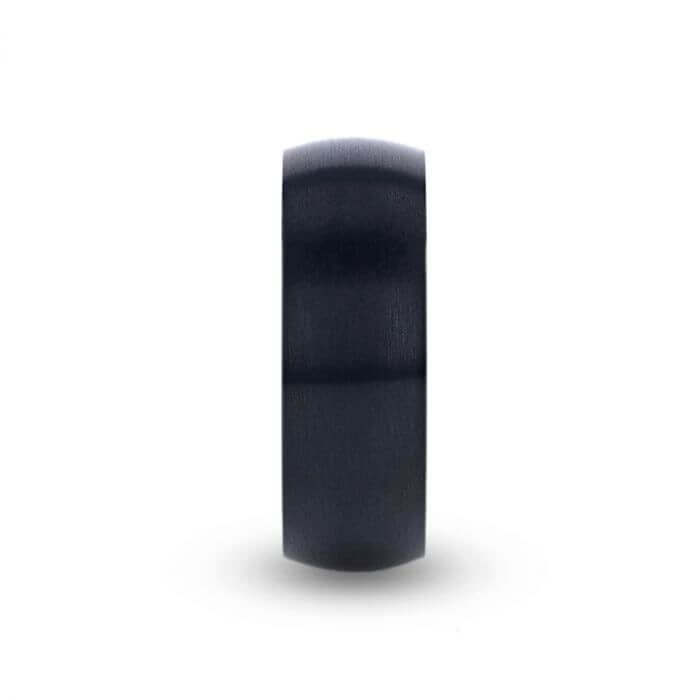 Brushed Black Titanium Men's Wedding Band